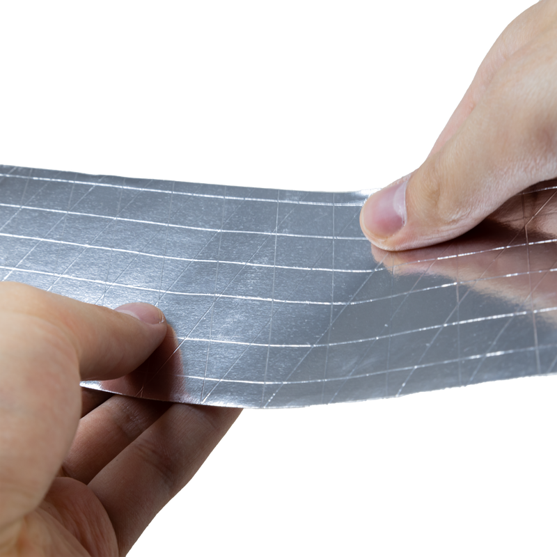 Sterk versterkte aluminium tape aluminiumfolie tape zilver 75 mm x 50 m