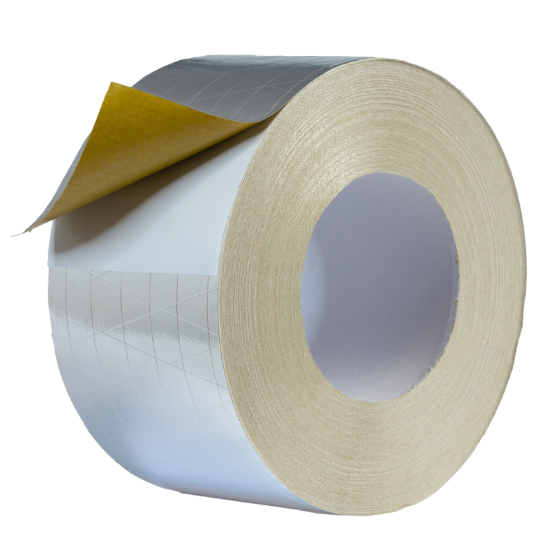Sterk versterkte aluminium tape aluminiumfolie tape zilver 75 mm x 50 m