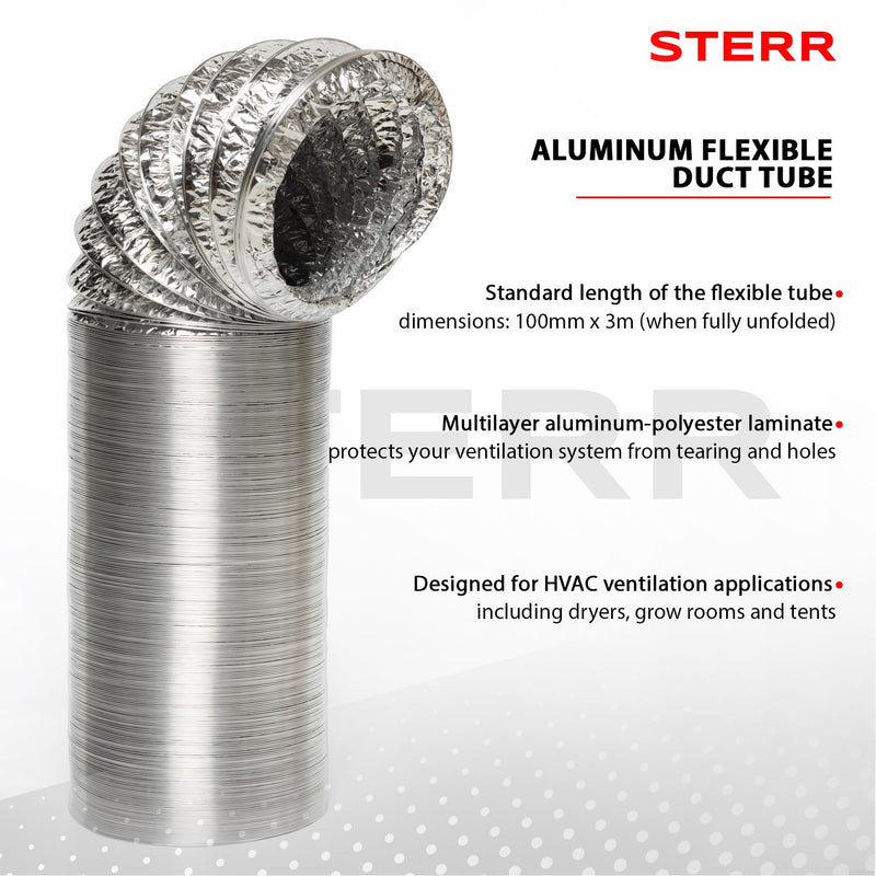 Tuyau flexible en aluminium 80 mm x 10 m - ALD080_10