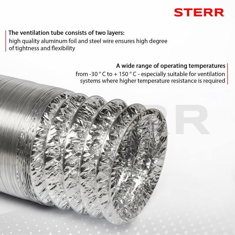 Tuyau flexible en aluminium 80 mm x 10 m - ALD080_10