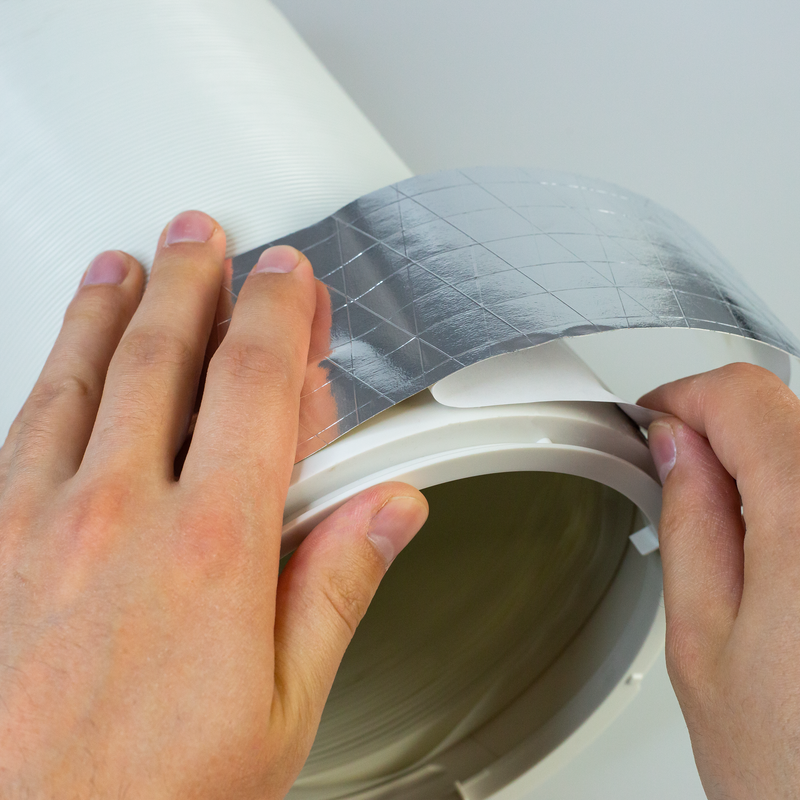 Sterk versterkte aluminium tape aluminiumfolie tape zilver 75 mm x 50 m